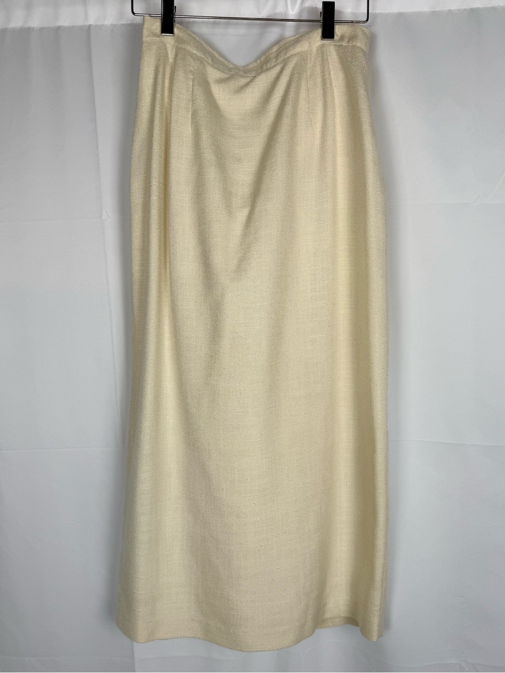 Vintage Michele New York Cream Textured Maxi Skirt – Size XS / 27" Waist